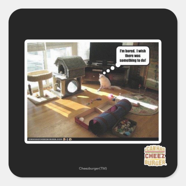 Ich wünschte, es gäbe etwas zu tun quadratischer aufkleber (Vorderseite)