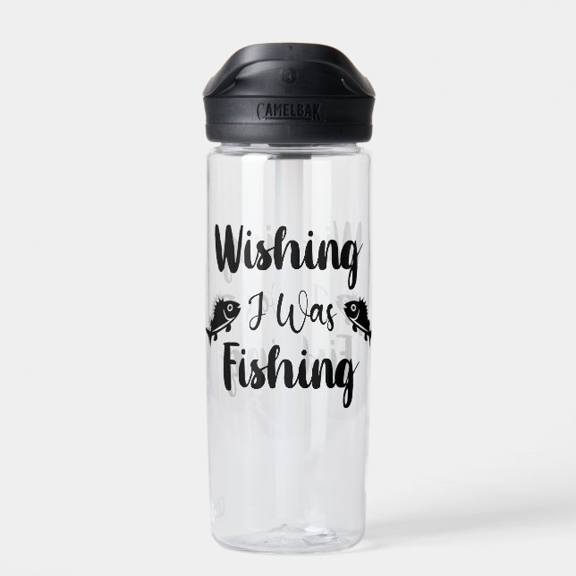 Ich wünschte, ich wäre ein lustiges Zitat Trinkflasche (Rückseite)