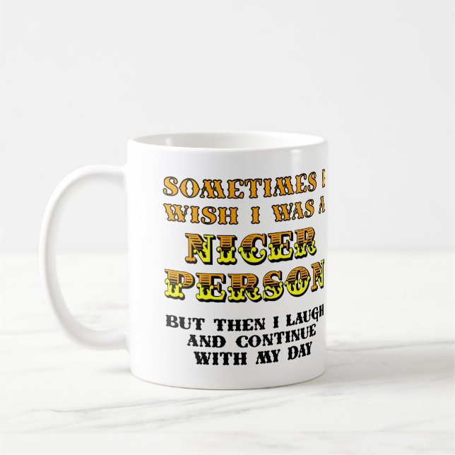 Ich wünschte, ich wäre nackter Funny Mug oder Reis Tasse (Links)