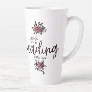 Ich wünschte, ich würde gerade lesen (mit Rose) Milchtasse