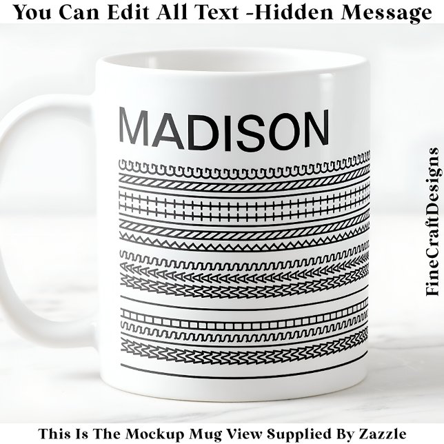 Ich wünschte, ich würde stricken & Name versteckte Kaffeetasse (Von Creator hochgeladen)
