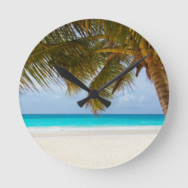 Ich wünschte, Sie wären hier! Runde Wanduhr (Vorderseite)