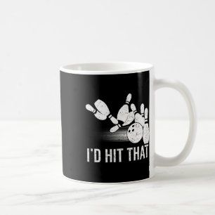 Ich würde das Bowling Shirt Funny Bowler Geschenk Kaffeetasse