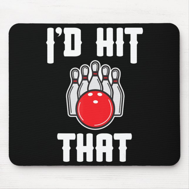 Ich würde das Geschenk des Bowler Fun Bowling Team Mousepad (Vorne)