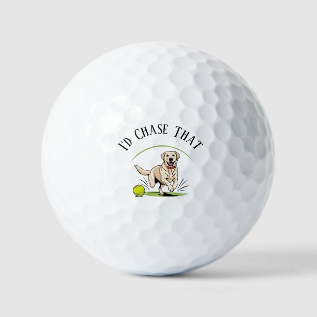 Ich würde das jagen" Labrador Retriever Golfball (Vorderseite)