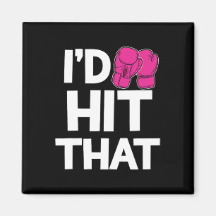 Ich würde das Kickboxing Boxen Funny Pink Gloves s Magnet