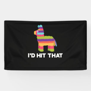 Ich würde das Pinata treffen - Cinco de Mayo Party Banner