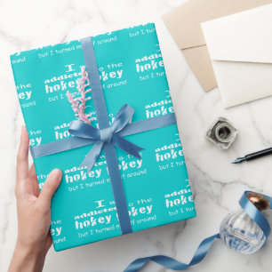 Ich wurde dem Hokey Pokey Typografy Zitat zugeschr Geschenkpapier