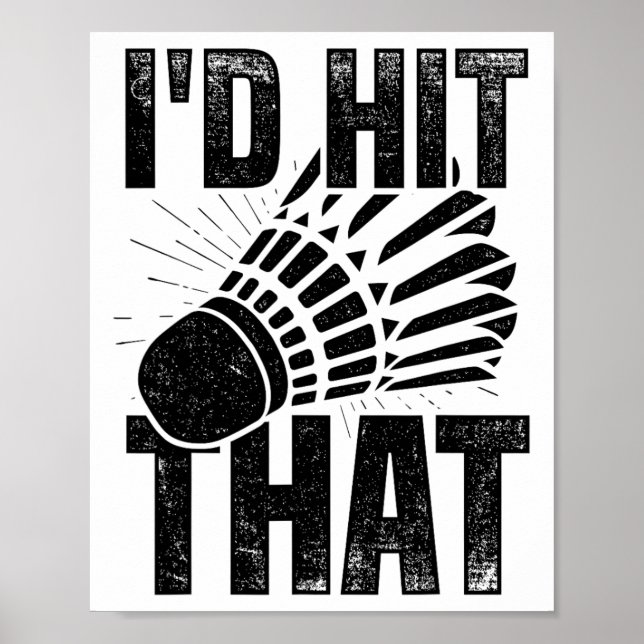 Ich würde den Badminton Shuttle Badminton Player S Poster (Vorne)