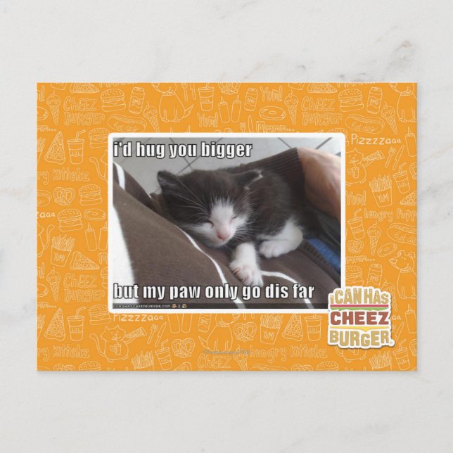 Ich würde dich größer umarmen postkarte (Vorderseite)