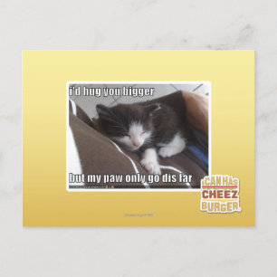Ich würde dich größer umarmen postkarte