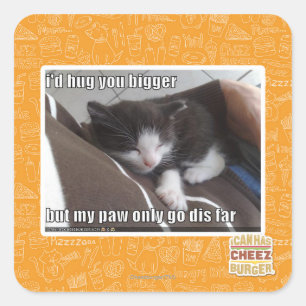 Ich würde dich größer umarmen quadratischer aufkleber