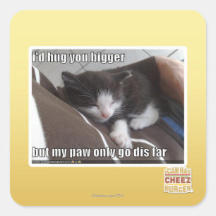 Ich würde dich größer umarmen quadratischer aufkleber