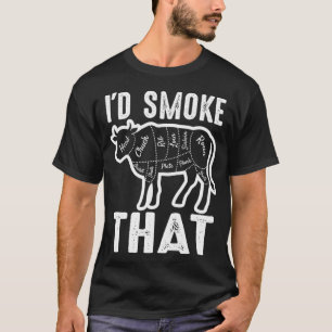 Ich würde diese barbeque Geschenke rauchen T-Shirt