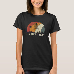 Ich würde diese lustige Disc-Golf-Vintage-Frisbees T-Shirt