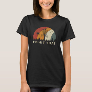 Ich würde diese lustige Disc-Golf-Vintage-Frisbees T-Shirt