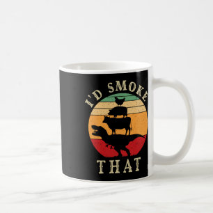 Ich würde diese lustige Grillen rauchen, Vintag Fl Kaffeetasse