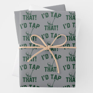 Ich würde diese lustigen Golf-Sarkasmus-Sprüche Go Geschenkpapier Set