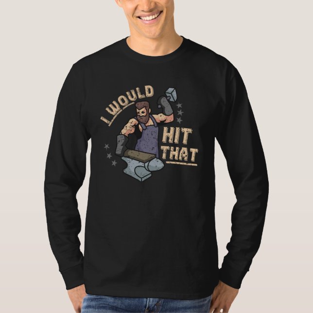 Ich würde diesen Hammer schlagen Anvil Bladesmith  T-Shirt (Vorderseite)