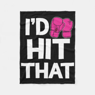 Ich würde diesen Kickboxen Boxen Lustige rosa Hand Fleecedecke