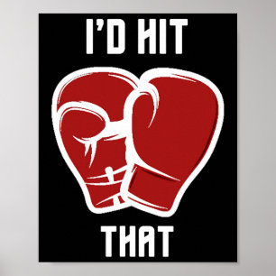 Ich würde diesen lustigen Box-Kickboxen treffen Poster
