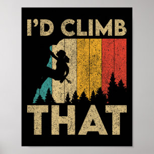 Ich würde diesen Vintage Bouldering Felsen erklimm Poster