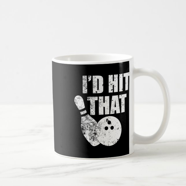 Ich würde dieses lustige Bowling-Zitat für Bowler  Kaffeetasse (Rechts)