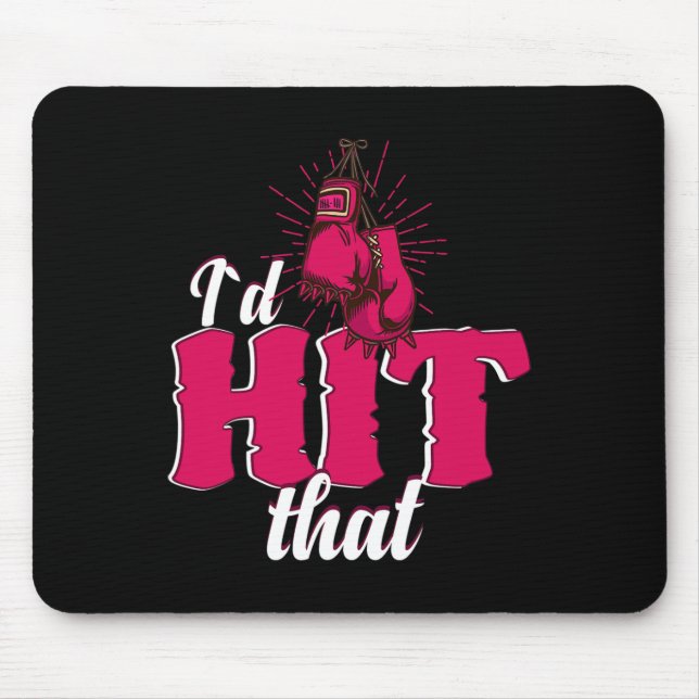 Ich würde dieses lustige Boxgeschenk für Kickboxen Mousepad (Vorne)