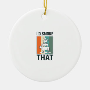 Ich würde dieses Vintage-BBQ-Landwirtschaftstiere- Keramik Ornament
