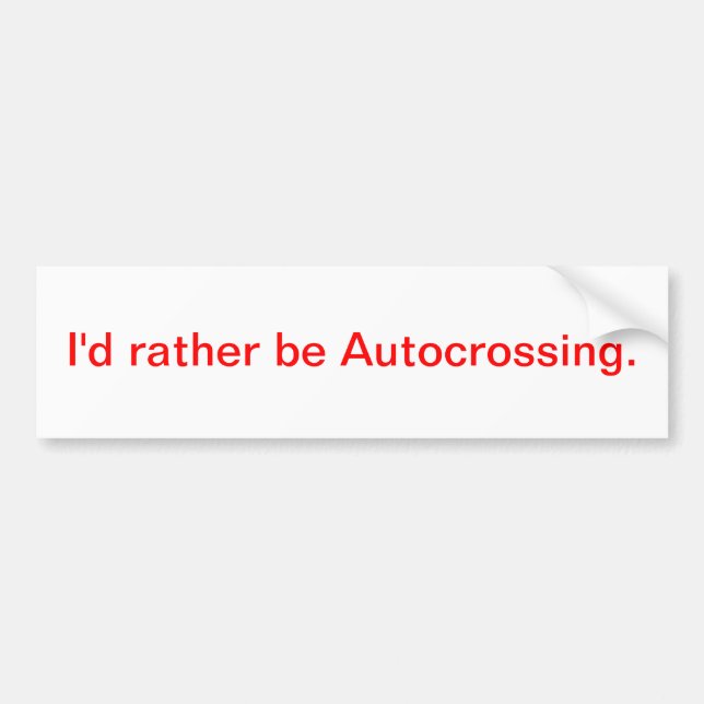 Ich würde eher Autocrossing. sein Autoaufkleber (Vorne)