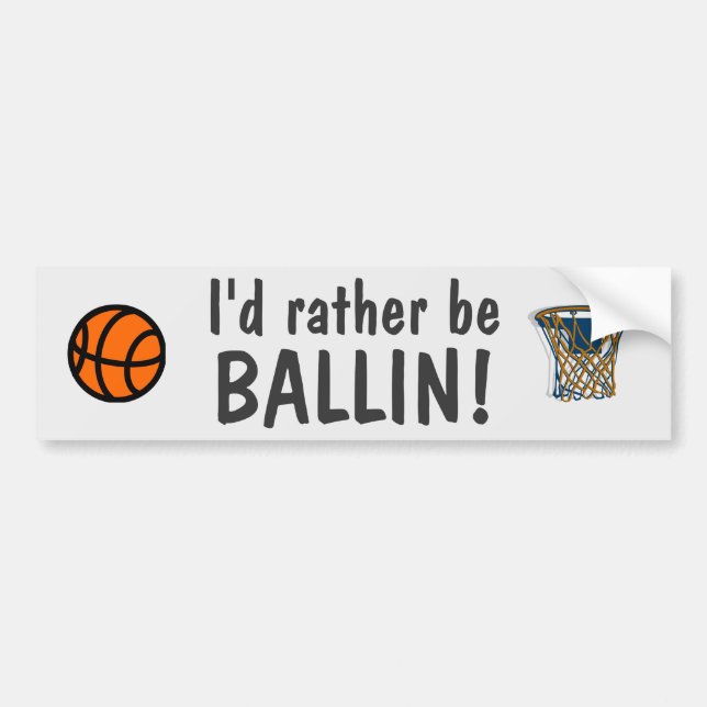 Ich würde eher ballin sein! autoaufkleber (Vorne)