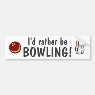Ich würde eher Bowling sein! Autoaufkleber