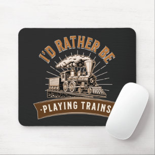 Ich würde eher Dampfzüge-Eisenbahn-Motor spielen Mousepad
