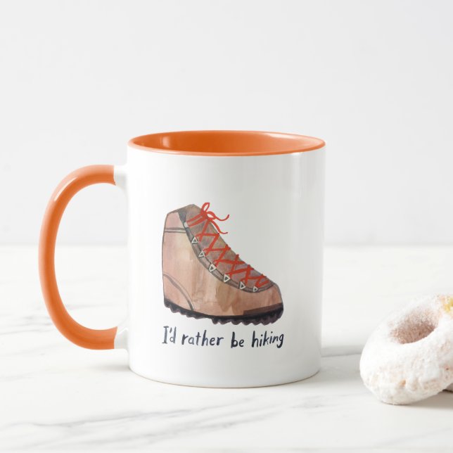 Ich würde eher das Boot Watercolor Camping wandern Tasse (Mit Donut)