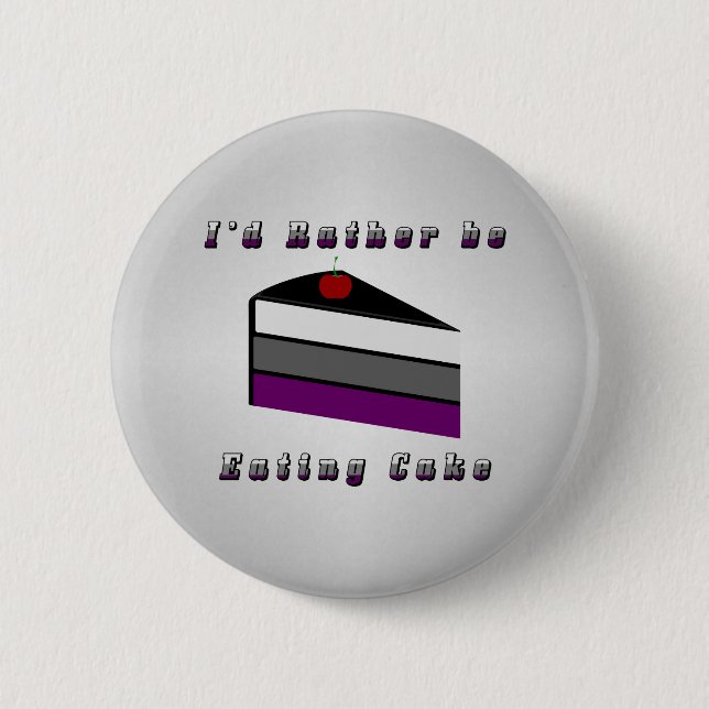 Ich würde eher die asexuelle Flagge essen Button (Vorderseite)