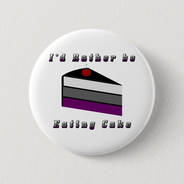 Ich würde eher die asexuelle Flagge essen Button (Vorderseite)