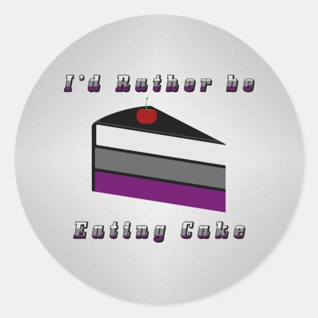 Ich würde eher die asexuelle Flagge essen Runder Aufkleber (Vorderseite)
