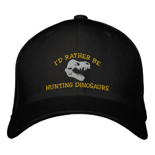 Ich würde eher Dinosaurier jagen, die bestickt sin Bestickte Kappe