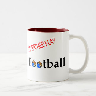 Ich würde eher Fußball-Tasse spielen Zweifarbige Tasse