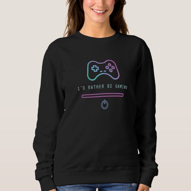 Ich würde eher Gaming-Meme für Boy & Girl G Sweatshirt (Vorderseite)