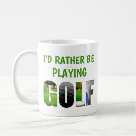 Ich würde eher Golf spielen lustigen Humorgolfer Kaffeetasse