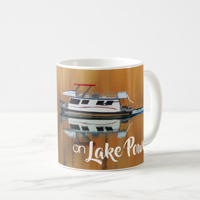 Ich würde eher Houseboating auf See Powell sein Kaffeetasse (VorderseiteRechts)