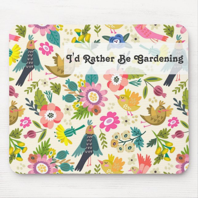 Ich würde eher im Garten arbeiten| Mousepad (Vorne)