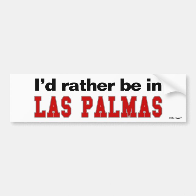 Ich würde eher im Las Palmas sein Autoaufkleber (Vorne)