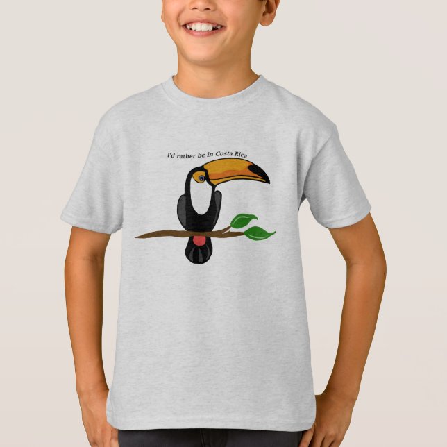 Ich würde eher in Costa Rica sein, toucan T-Shirt (Vorderseite)