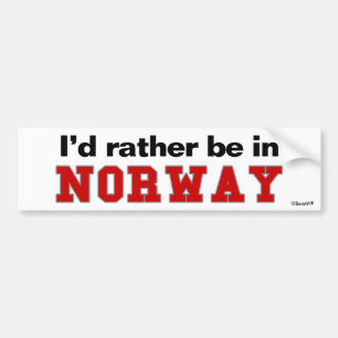 Ich würde eher in Norwegen sein Autoaufkleber