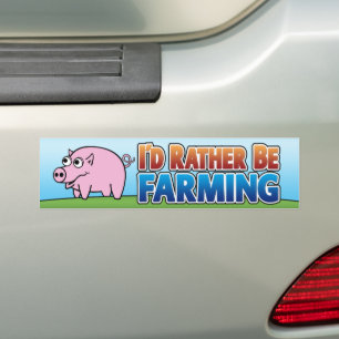 Ich würde eher Landwirtschaft betreiben! (virtuell Autoaufkleber