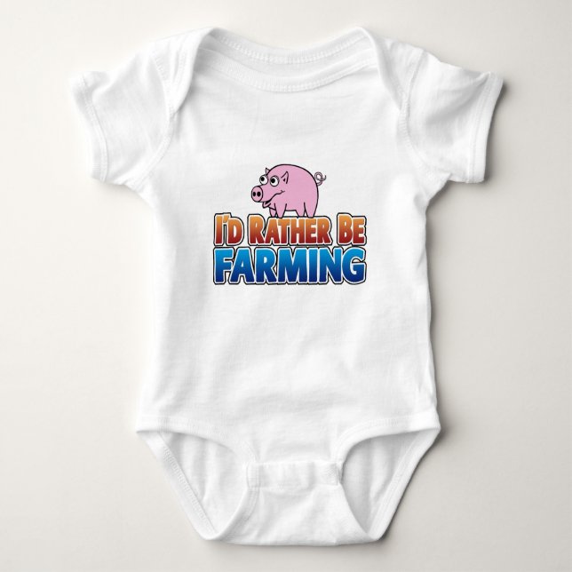 Ich würde eher Landwirtschaft betreiben! (virtuell Baby Strampler (Vorderseite)