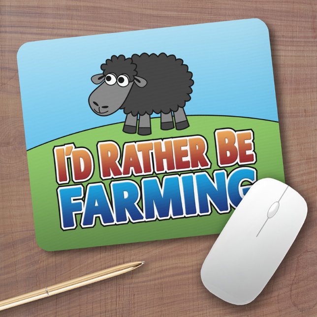 Ich würde eher Landwirtschaft betreiben! (Virtuell Mousepad (Cute Farm Animal Mousepad)
