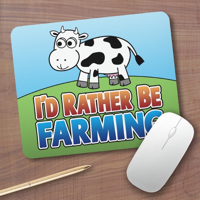Ich würde eher Landwirtschaft betreiben! (Virtuell Mousepad (Cute Farm Animal Mousepad)